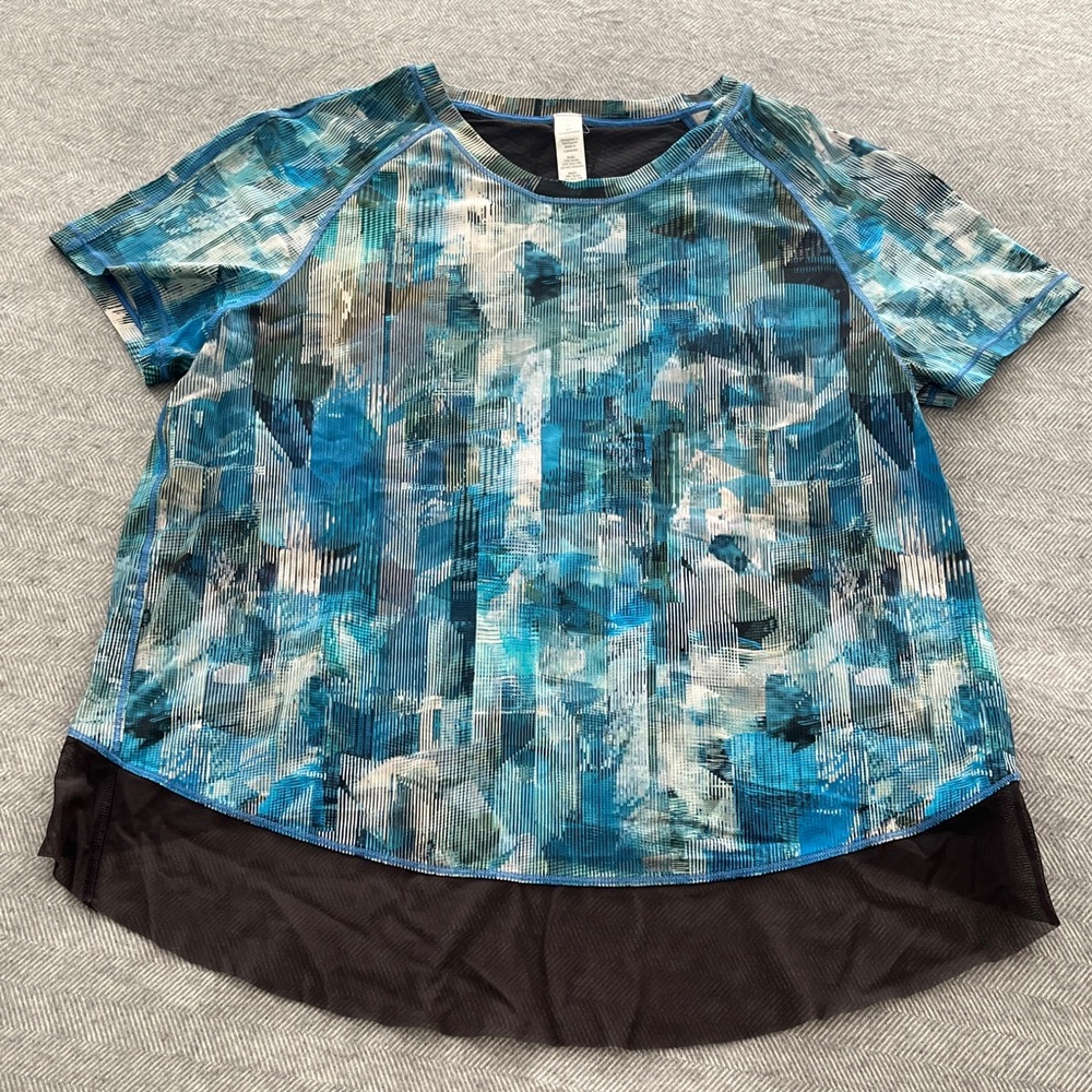 lululemon athletica Blue and Black Women's Top